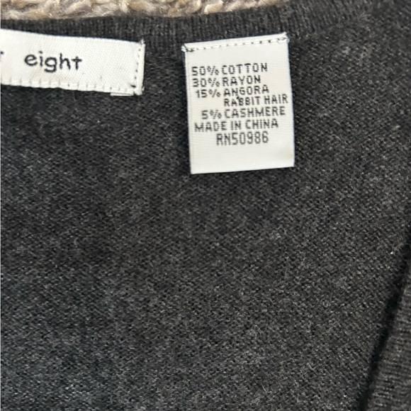 Eight eight eight cotton/rayon/angora/cashmere deep plunge sweater XL - Picture 9 of 11